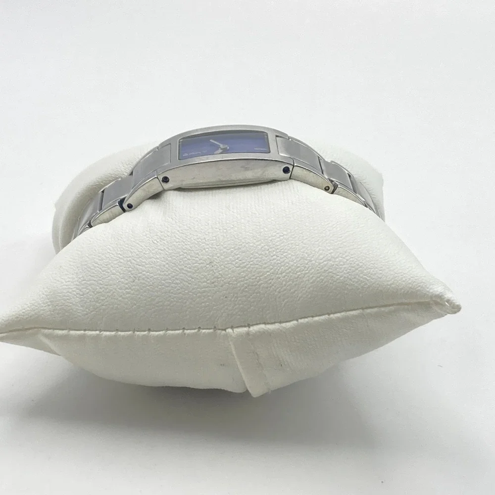 DKNY Women's Watch 17mm Brushed Silver Tone Blue Dial WR New Battery SMALL 6
